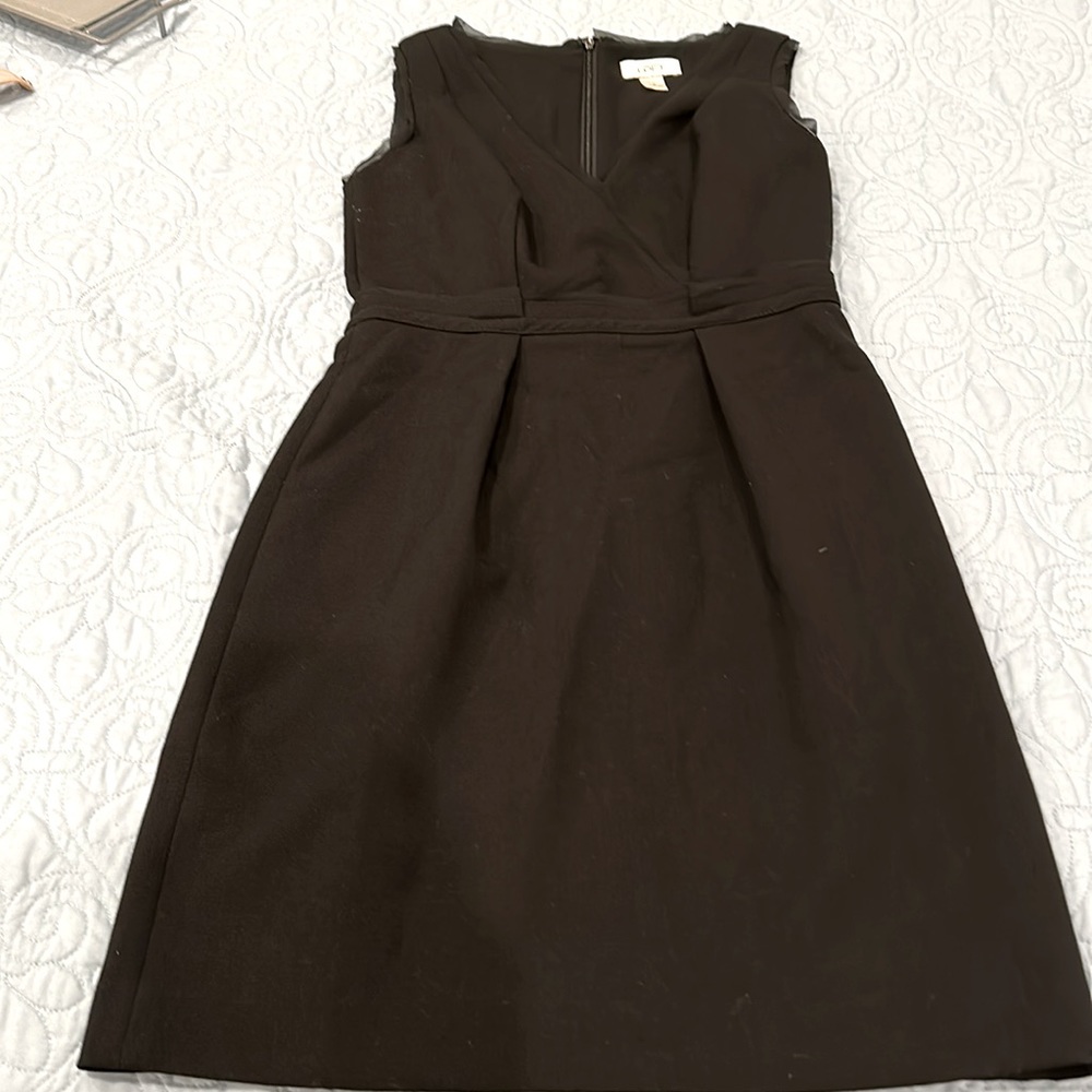 Black sheath with mesh trim detail